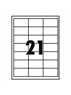 Etikett címke, 63,5x38,1mm, 100 lap, 21 címke/lap