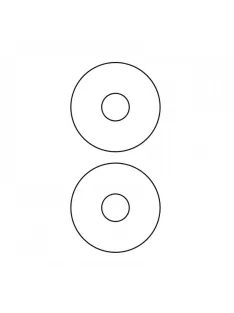 Etikett címke, CD-hez 117mm100 lap, 2 címke/lap