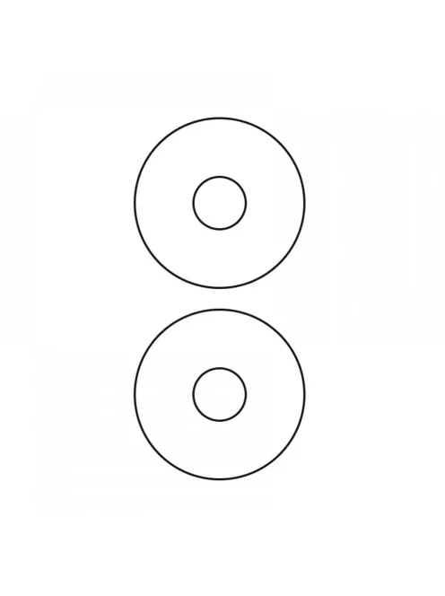 Etikett címke, CD-hez 117mm100 lap, 2 címke/lap