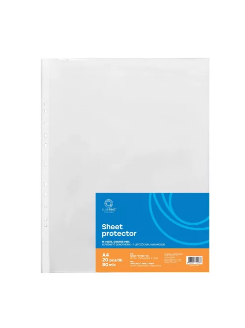 Genotherm lefűzhető, A3, 80 micron álló, narancsos Bluering® 20 db/csomag,