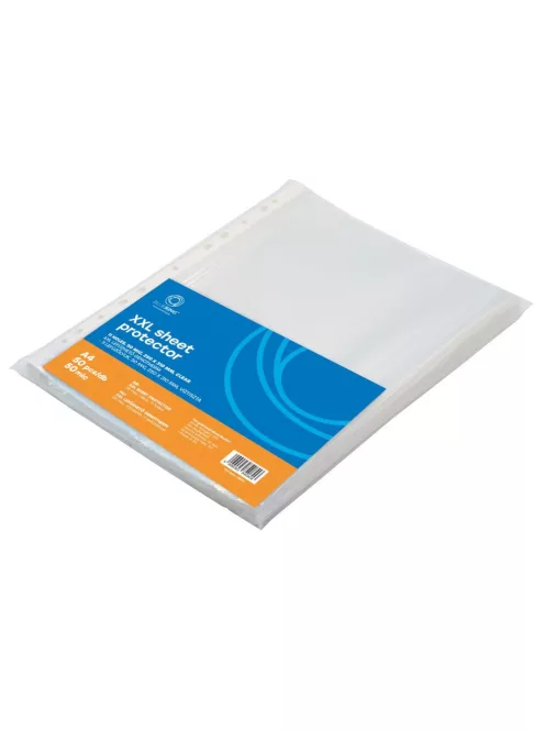 Genotherm lefűzhető, A4, XXL 50 micron 250x310mm, extra SZÉLES víztiszta Bluering® 50 db/csomag