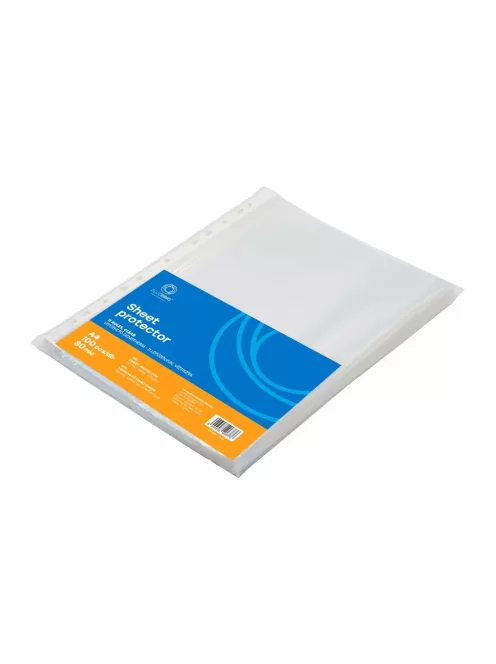 Genotherm lefűzhető, A4, 80 micron víztiszta Bluering® 100 db/csomag,