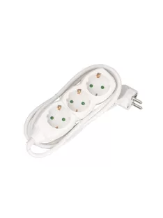   Elosztó három csatlakozós 3m kábellel asztali 10A max.3500W