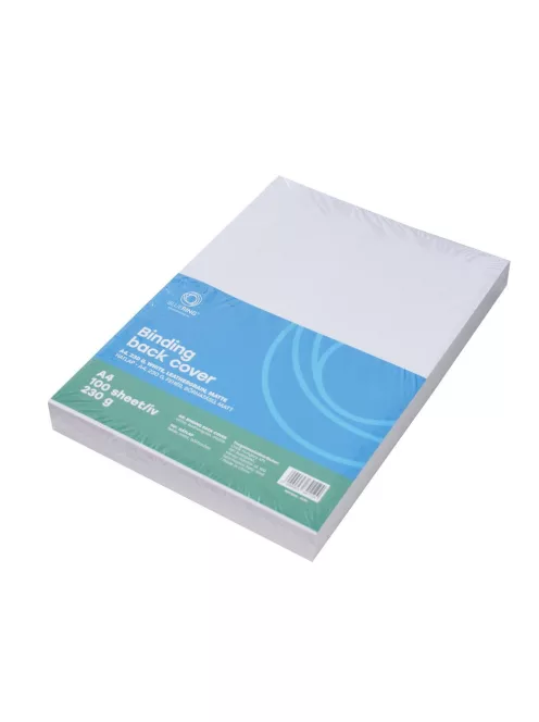 Hátlap, A4, 230 g. bőrhatású 100 db/csomag, Bluering® fehér