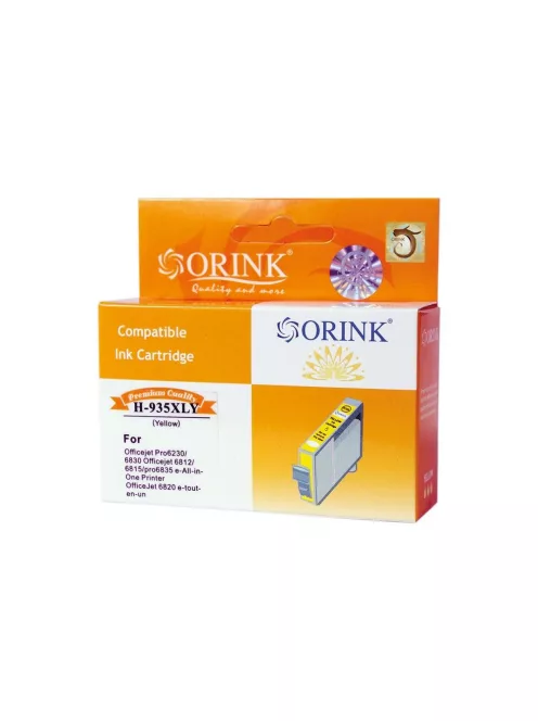 Utángyártott Hp 935XL/C2P26AE tintapatron yellow ORINK