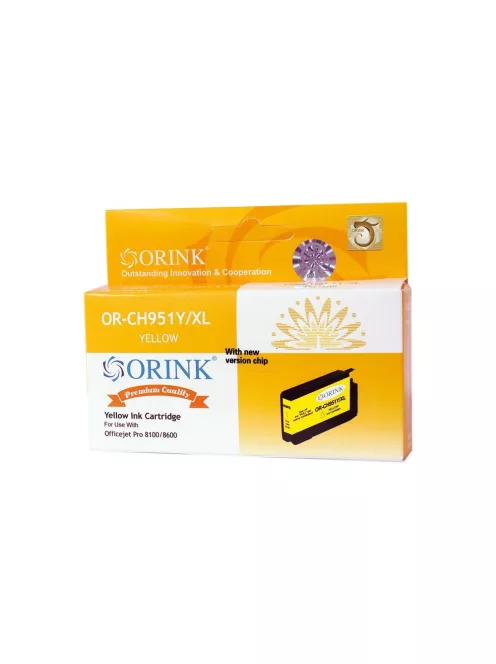 Utángyártott Hp 951XL/CN048AE tintapatron yellow ORINK