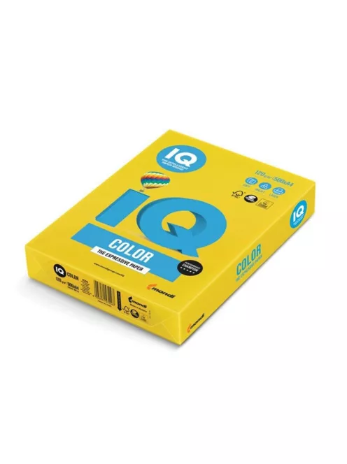 Másolópapír, színes, A4, 80g. IQ IG50 500ív/csomag, intenzív mustársárga