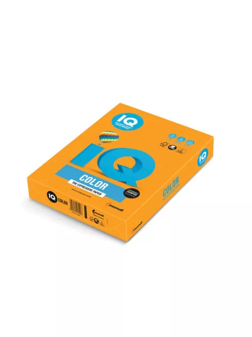 Másolópapír, színes, A4, 80g. IQ OR43 500ív/csomag, intenzív narancs