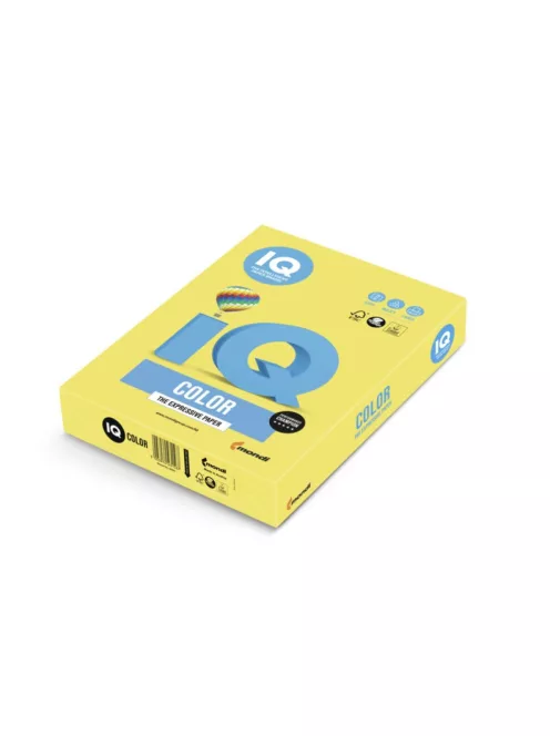 Másolópapír, színes, A4, 80g. IQ ZG34 500ív/csomag, trend citromsárga