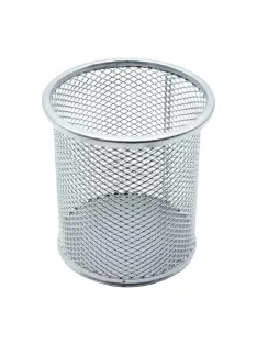 Fémhálós írószertartó pohár kerek Bluering® ezüst