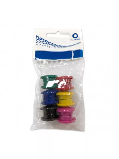 Mágnes 20mm, 10 db-os 5 féle vegyes színek Bluering®