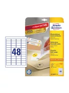 Etikett címke, 45,7 x21,2mm, univerzális visszaszedhető, 48 címke/ív, 25 ív/doboz, Avery fehér