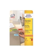 Etikett címke, 45,7 x21,2mm, univerzális visszaszedhető, 48 címke/ív, 20 ív/doboz, Avery piros