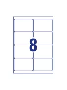 Etikett címke, 99,1 x67,7mm, ultra ellenálló 8 címke/ív, 10 ív/doboz, Avery fehér