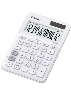   Számológép asztali 12 digit nagy kijelző Casio MS 20 UC fehér