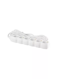 Elosztó hat csatlakozós 5m kábellel asztali 10A 2300W