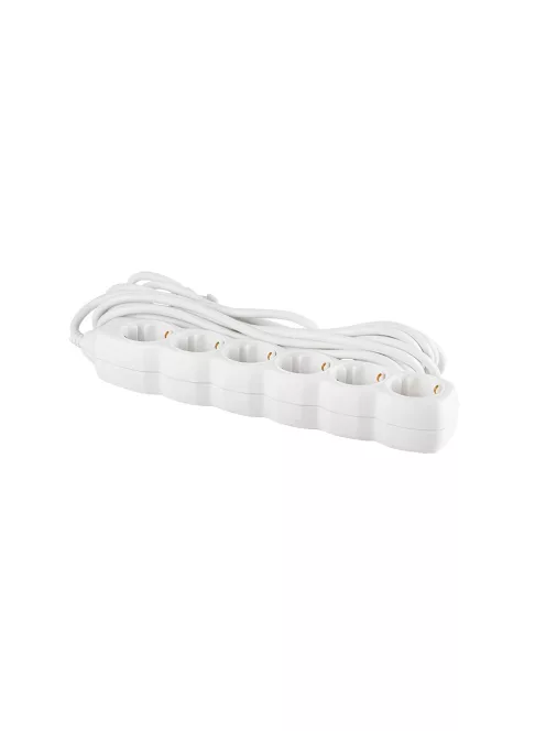 Elosztó hat csatlakozós 5m kábellel asztali 10A 2300W