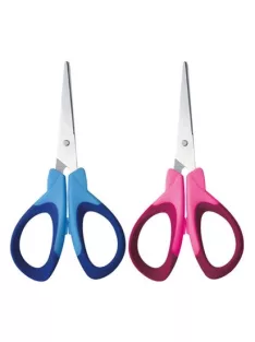 Olló, 14cm, hegyes, iskolai, ergonomikus, Nebulo