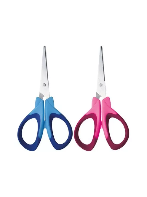 Olló, 14cm, hegyes, iskolai, ergonomikus, Nebulo