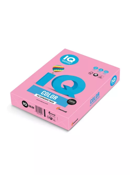 Másolópapír, színes, A4, 160g. IQ Color PI25 250ív/csomag, pasztel rózsaszín
