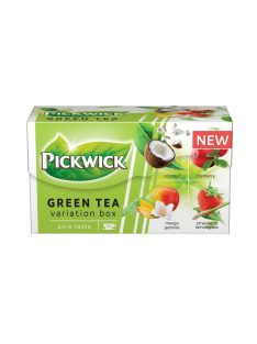   Zöld tea 20x1,5 g Pickwick Zöld tea Gyümölcsös Variációk kókusz, vörösáfonya, eper-citromfű, mangó-jázmin