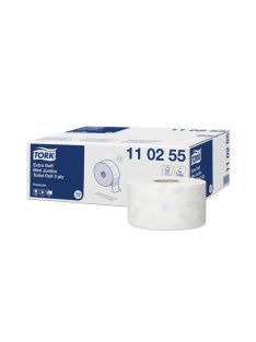   Toalettpapír 3 rétegű közületi átmérő: 18,7 cm 600 lap/120 m/tek 12 tek/karton Extra Soft Mini Jumbo Tork_110255 fehér