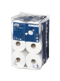   Toalettpapír 2 rétegű közületi átmérő: 14,9 cm 12 tekercs/karton laponkénti adagolású Mini Smart One® Tork_472193 fehér